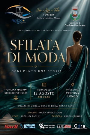 Corleto Perticara celebra la moda sartoriale: il 12 agosto la sfilata "Ogni punto una storia" firmata Erika Sarli.