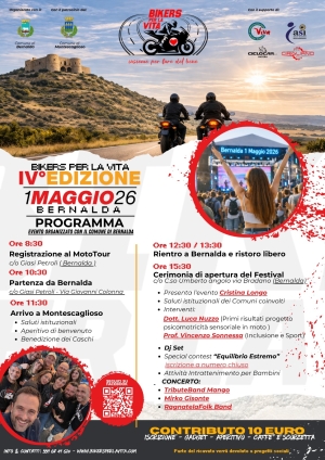 Torna “Bikers per la Vita”: il 1° maggio 2026 a Bernalda la IV edizione tra solidarietà, motori e musica.