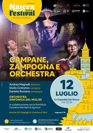 Matera Festival – Museo in Sinfonia 2026: il 12 luglio “Campane, Zampogna e Orchestra”, il dialogo tra tradizione e musica sinfonica