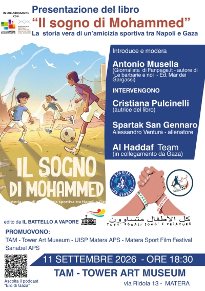 “Il sogno di Mohammed”, a Matera la storia vera di un pallone capace di unire Napoli e Gaza