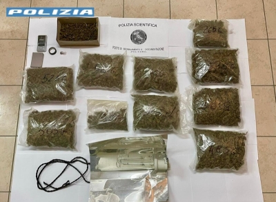 Policoro, 30enne arrestato dalla Polizia di Stato con 4,956 kg. di marijuana. Denunciata la compagna.