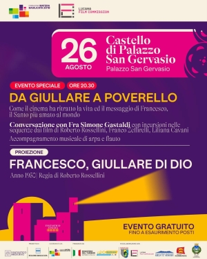 Fantastico Cinema, a Palazzo San Gervasio l’ultimo appuntamento dedicato a San Francesco