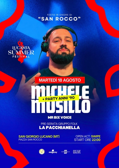 LUCANIA SUMMER FESTIVAL, IL 18 AGOSTO SAN GIORGIO LUCANO SI ACCENDE CON MUSICA, TRADIZIONE E SPETTACOLO