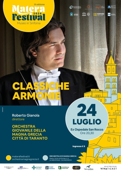 Matera Festival – Museo in Sinfonia, viaggio nel grande sinfonismo europeo con l’Orchestra Giovanile della Magna Grecia