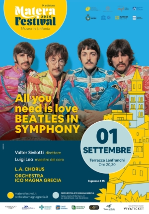 Matera Festival-Museo in Sinfonia, i Beatles diventano sinfonici con "All you need is love"