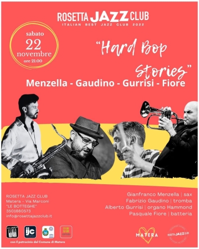 “Hard Bop Stories”: il jazz pulsante torna a vibrare al Rosetta Jazz Club di Matera