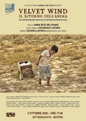 A Matera, il 3 ottobre, la proiezione di Velvet Wind - Il ritorno dell'anima